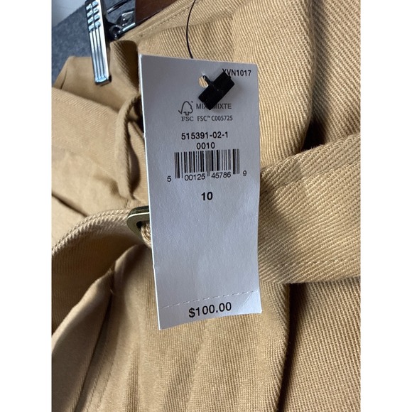 NWT Banana Republic High Rise‎ Tapered Twill Belted Tan Pants Size 10 2024 Fall - Picture 3 of 13